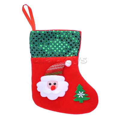 Новогоднее украшение "Рождественский носок" в пакете
