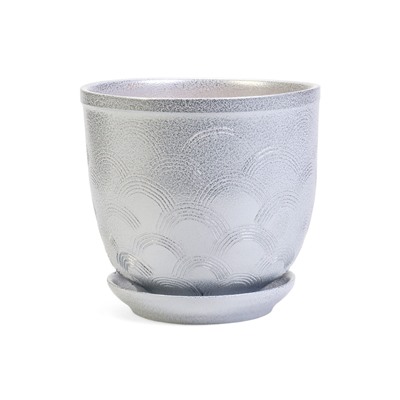 Горшок для цветов «Узор», 1.8 л, d=16 см, h=16 см, керамический, с поддоном