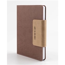 Ежедневник недатированный А5 288 стр. "ПАЛЕРМО" кофейный+бежевый, магнитный клапан 310180 Alpha-Trend