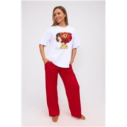 Пижама Beauti (футболка _ брюки) (Красно-белый)