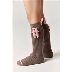 Носки детские CONTE-KIDS Удлиненные носки TIP-TOP из хлопка с декоративной игрушкой