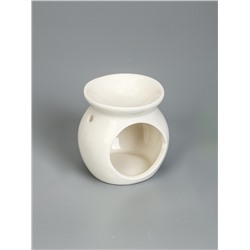 УЦЕНКА Аромалампа керамика «Вдох... выдох...» белая 7.2×7.2×7.8 см