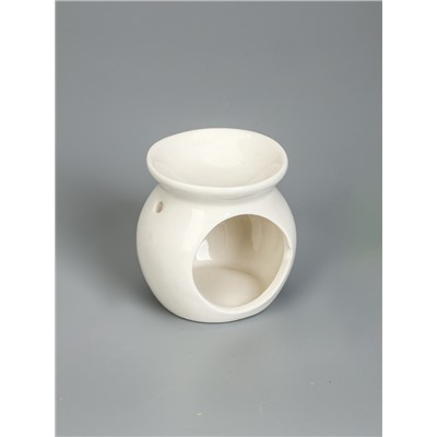 УЦЕНКА Аромалампа керамика «Вдох... выдох...» белая 7.2×7.2×7.8 см