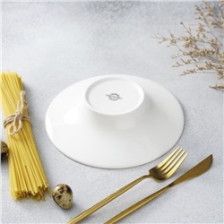 Тарелка для пасты Magistro «Бланш», 200 мл, d=20.5 см, фарфор, белая