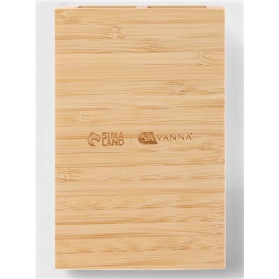 Набор аксессуаров для ванной SAVANNA BAMBOO, дозатор, стакан, мыльница