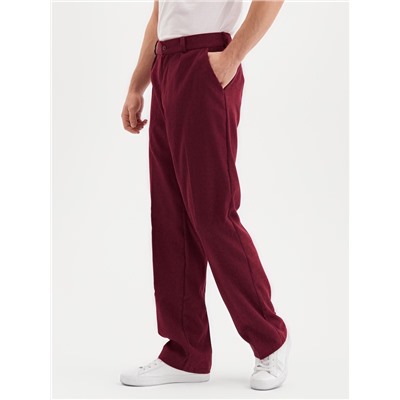 Брюки мужские MINAKU, бордовые, размер 52