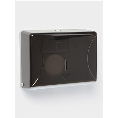 Диспенсер бумажных полотенец в листах, пластиковый, 27×20×10 см, серый