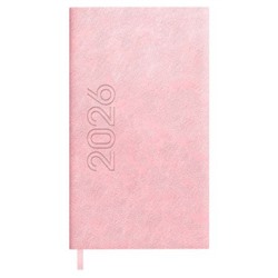 Еженедельник 2026 г. 145х85 мм 128 стр. 70361 "ЛОЗАНЖ РОЗОВЫЙ" кожзам Феникс