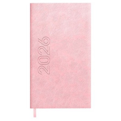 Еженедельник 2026 г. 145х85 мм 128 стр. 70361 "ЛОЗАНЖ РОЗОВЫЙ" кожзам Феникс