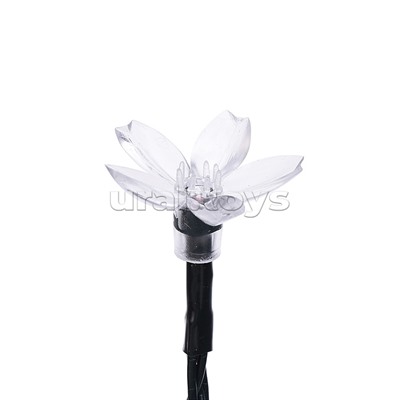 Электрогирлянда 3м, 20 ламп Цветочки, цветная