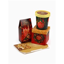 Подарочный набор новогодний «Счастливого года»: чай, конфеты, печенье брауни