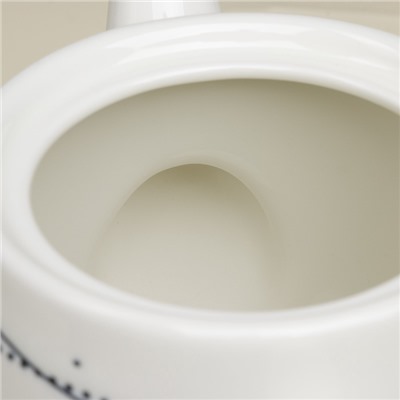 Заварочный чайник SL Home «Милый дом», 900 мл, 21×13.8×13.5 см, фарфор, белый