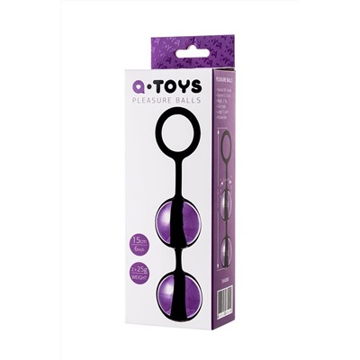 Фиолетово-чёрные вагинальные шарики TOYFA A-toys