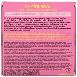 Nugg, All Time Glow, Face Mask Set, 4 Masks