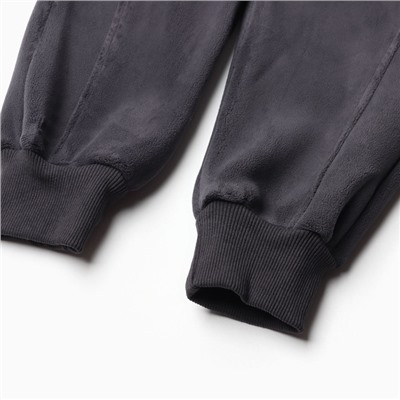 Брюки с начёсом для мальчика, рост 80-86 см, серые