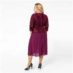 Платье, бархат, бордовый