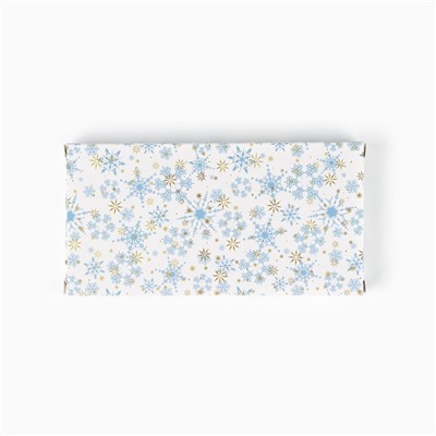 Коробка для шоколада новогодняя «Снежинки», 17×8.5×1.5 см