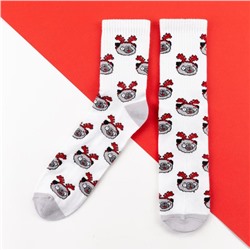 Носки женские новогодние KAFTAN «Зажигай» размер 36-40 (23-25 см), набор 2 пары