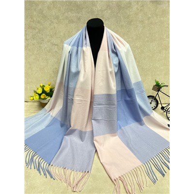 Палантин в клетку из кашемира, мультицвет