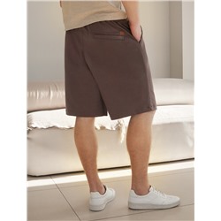 Шорты из тонкого футера с карманом на молнии