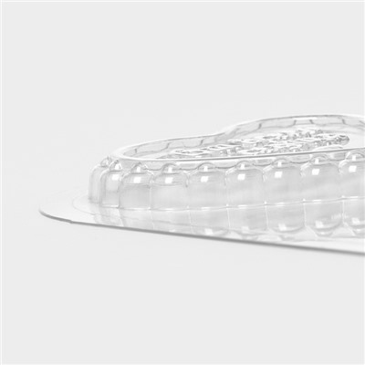 Форма для шоколада и конфет «Сердечный порыв», 5 ячеек (6×6.8×0.7 см), 21×14×1 см, пластик, прозрачная