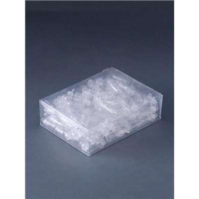 Баночка для хранения с пробкой и петелькой, стекло, для творчества и декора, 1.5 мл, набор 100 шт., 1.1×1.1×2.2 см