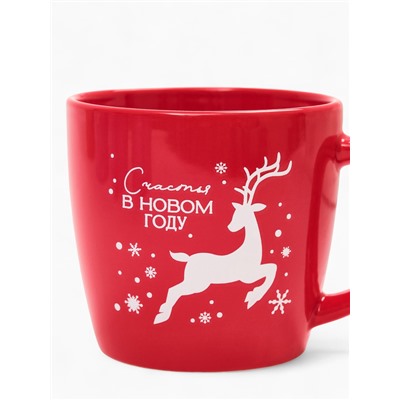 Кружка чайная новогодняя «Счастья в новом году», 370 мл