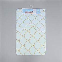 Набор ковриков для ванной и туалета Доляна «Чешуя», 2 шт.: 50×80 см, 40×50 см