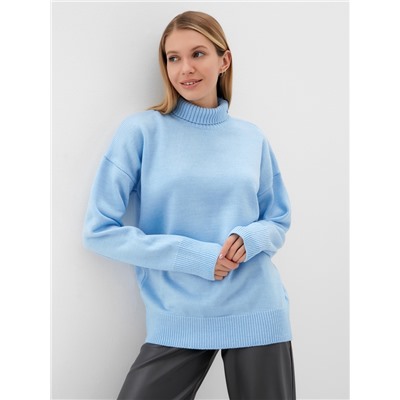 Джемпер женский вязаный MINAKU: Knitwear collection, голубой, размер 42-44