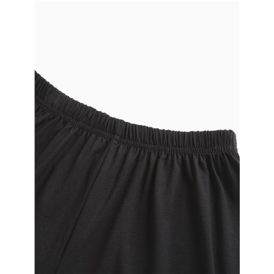 Пижама женская (футболка, шорты) MINAKU: Home collection, размер 48, чёрная