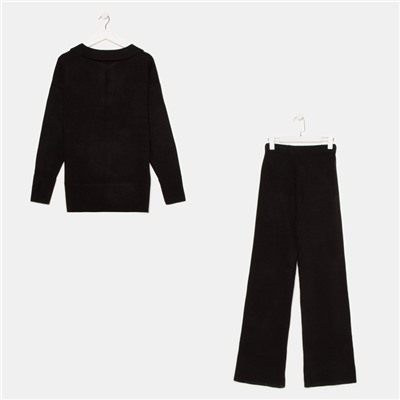 Костюм женский (джемпер, брюки) MIST, размер 40-42, чёрный
