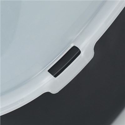 Туалет с бортом, 50×35×18 см, черный