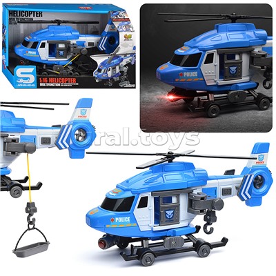 Вертолет "Полиция" (свет, звук) в коробке