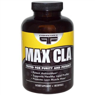 Primaforce, Max CLA, 180 мягких желатиновых капсул