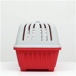 Переноска для животных, 47×30×35 см, вес до 9 кг, пластик, красная