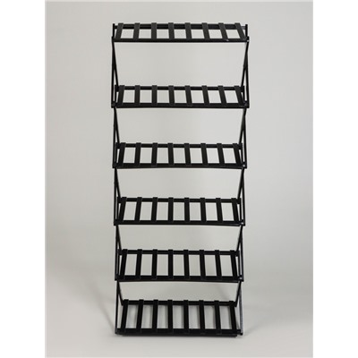Подставка для цветов Greengo, 6 полок, 50×25×110 см, напольная, бамбук, чёрная