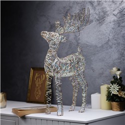 Светодиодная фигура «Оленёнок» 40×22×7 см, 20 LED, батарейки AAх2 (не в комплекте), свечение теплое белое