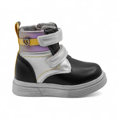 Ботинки PV596-1-5 черно серебристые