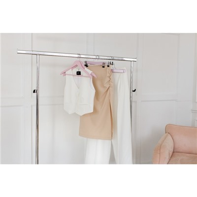 Плечики - вешалки LaDо́m Brillant, 44.5×23×1.2 см, 3 шт., деревянные, широкие плечики, цвет розовый