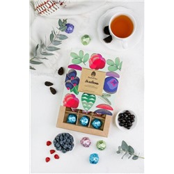 Ягодень Ассорти / малина, шишка, черника, черная смородина / коробка / 200 г / ТМ Сибирский кедр