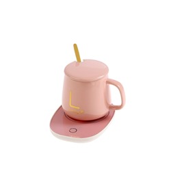 УЦЕНКА Кружка с подогревом LSK-1501, от USB, 16 Вт, розовая