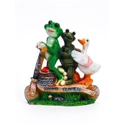 Садовая фигура из полистоуна «Зверюшки на самокате», 30×10.5×28 см