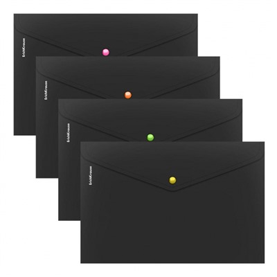 Папка с кнопкой  А4 180мкм 55883 Matt Accent, с неоновой кнопкой ErichKrause