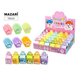 Ластик "ЛАПКИ" фигурный 3х2,5х2,5 см, ПВХ TB6525 Mazari