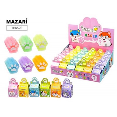 Ластик "ЛАПКИ" фигурный 3х2,5х2,5 см, ПВХ TB6525 Mazari