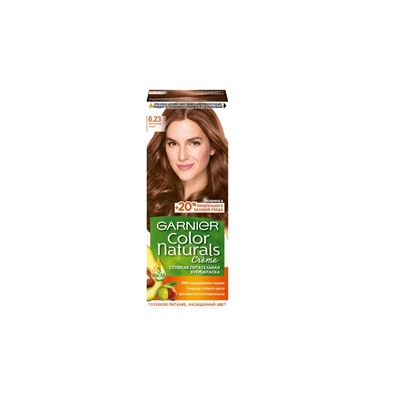 Garnier Color Naturals Стойкая Крем-Краска для волос 6.23 Перламутровый миндаль 110мл