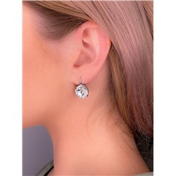 Подвеска из серебра с кристаллом Swarovski родированная 925 пробы 0042п-001