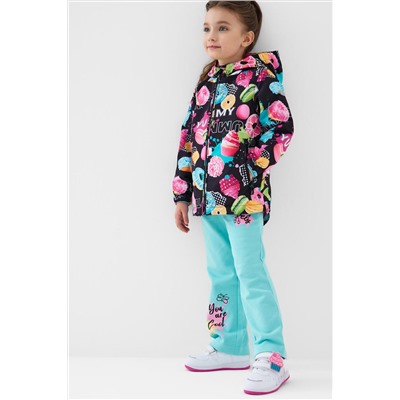Куртка текстильная с полиуретановым покрытием для девочек (ветровка) PLAYTODAY, 1240322
