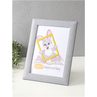 Фоторамка для фото 21×30 см Keep memories Luxe Elegance, с ножкой, пластик, серо-голубой, (пластиковый экран)