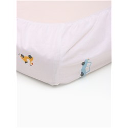 Простыня на резинке ясельная «Крошка Я. Машинки», 60×120+20 см, бязь